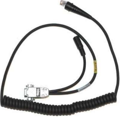 Cable: RS232 TTL, black, DB9, 2.3m (7.7in.), straight, 5v external power