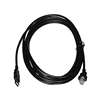 Cable: USB, black, Type A, 5V, 2.9m (9.5in.) straight