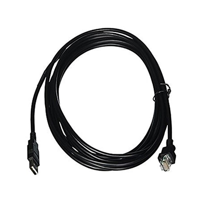Cable: USB, black, Type A, 5V, 2.9m (9.5in.) straight