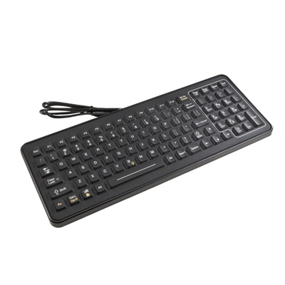 Windows Laptop Style 95 key rugged keyboard with integrated 2 button mouse, USB Interface