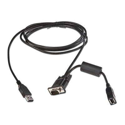 USB Y CABLE - 39 MALE TO USB TYPE A PLUG 6 FT (1.8m) HOST AND USB TYPE A SOCKET 0.5 FT (0.15m) CLIENT